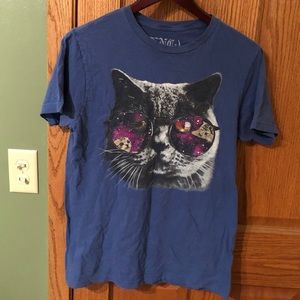 Galaxy cat sunglasses shirt